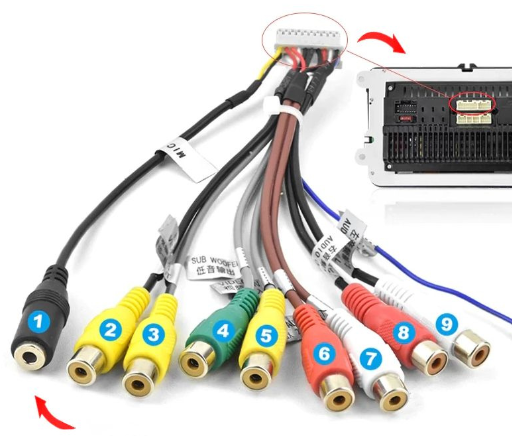 RCA amplifier cable 20 pins