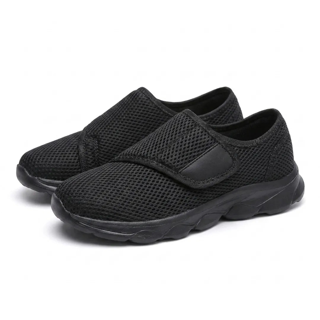 Comfortable Orthopedic Walking Shoes with Hook-and-Loop Strap for Wide or Swollen Feet