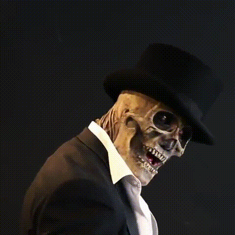 Realistic Skeleton Halloween Mask with Exposed Brain for Adults