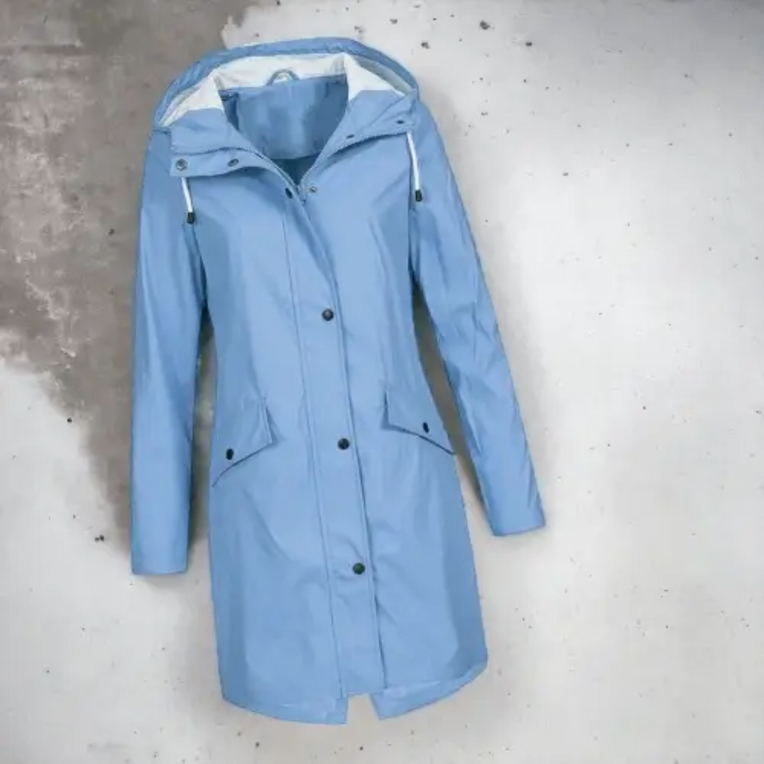 Waterproof Long Women's Raincoat - Luna