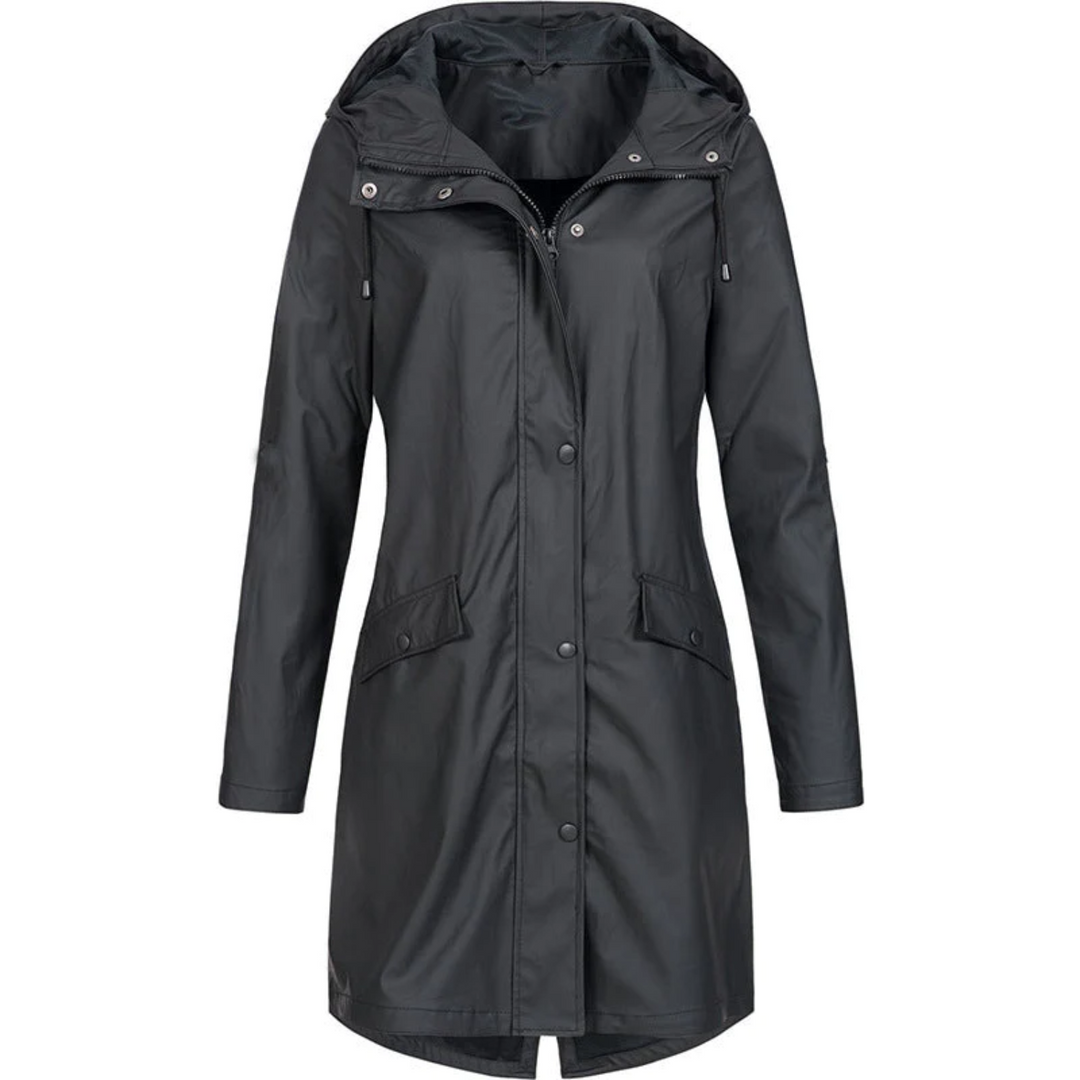 Waterproof Long Women's Raincoat - Luna