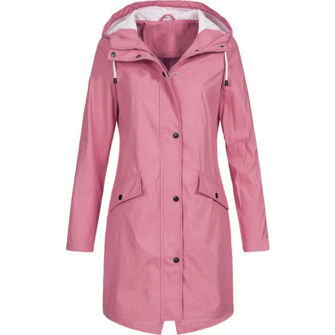 Waterproof Long Women's Raincoat - Luna