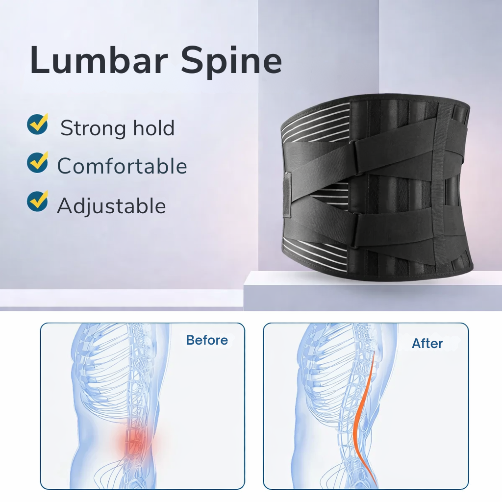 Lumbar support belt | 360-degree back stabilization