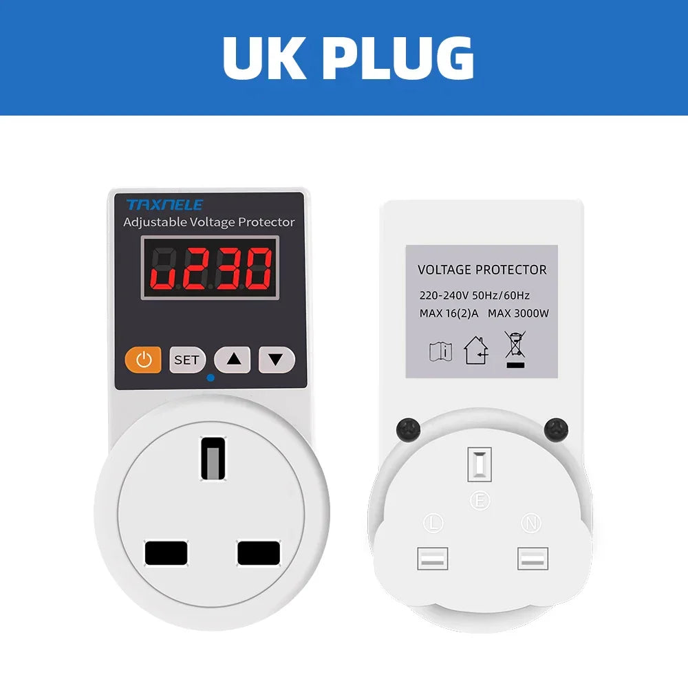 Automatic Voltage Protector Plug with Adjustable Settings – VoltGuard