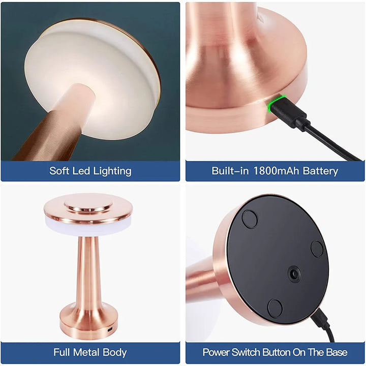 Classic Cordless Portable LED Table Lamp – LumiCrest