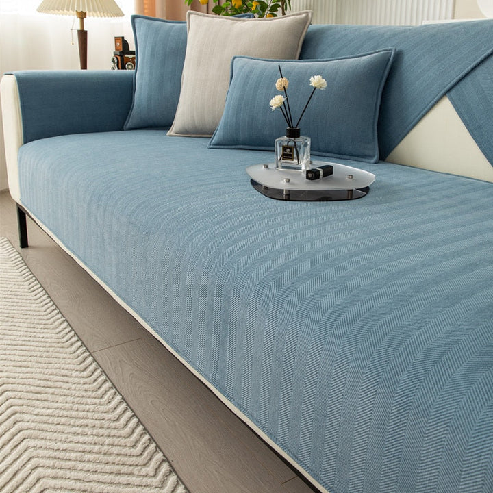 Non-Slip Chenille Sofa Cover – Stays in Place, 3 Sizes, Various Colors