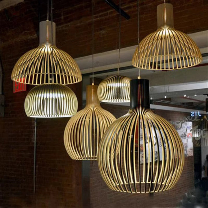Natura Orb Pendant Lamp – Organic Wooden Design for Cozy Interiors