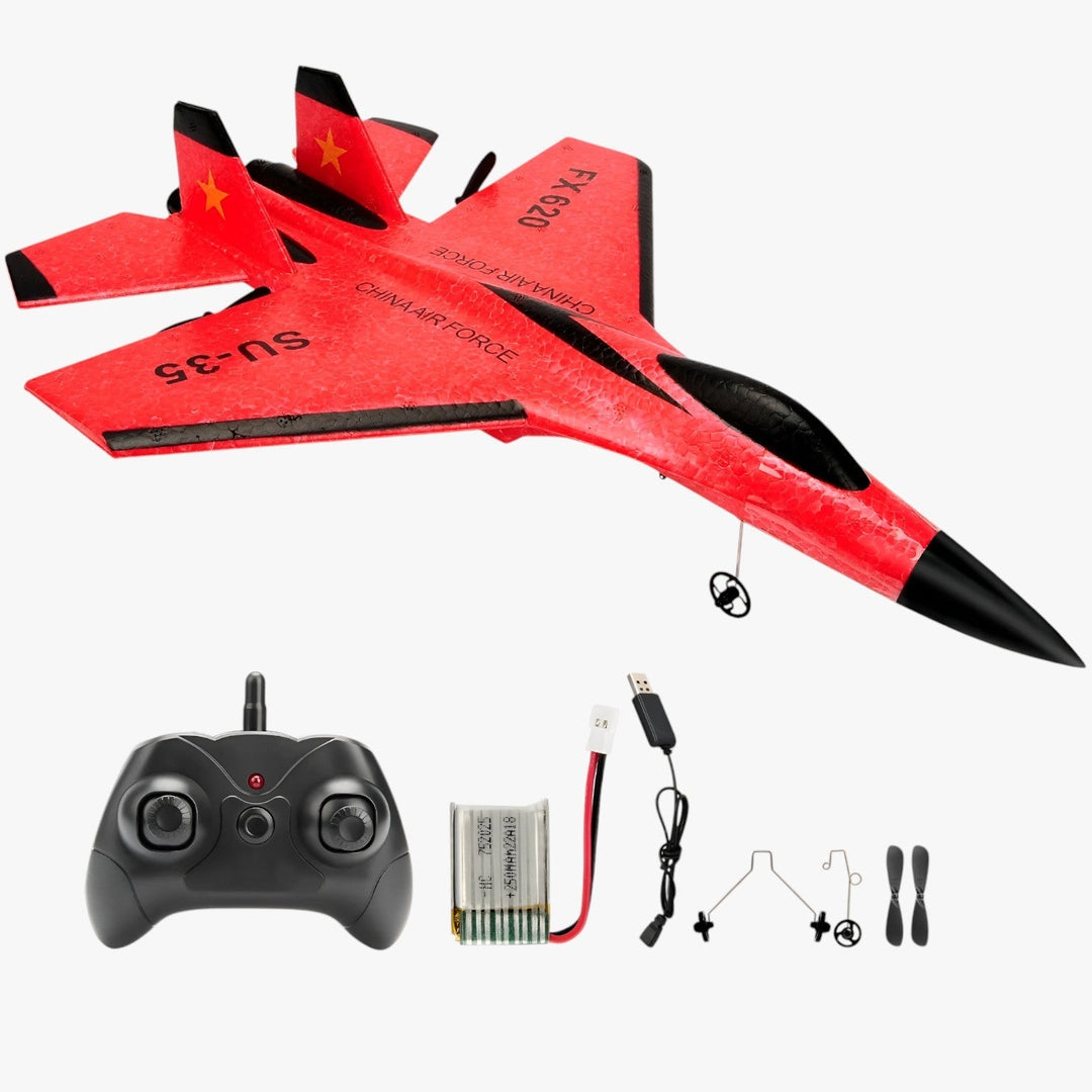 FalconAir LED Glider – RC Airplane with Hover Effect & Remote Control
