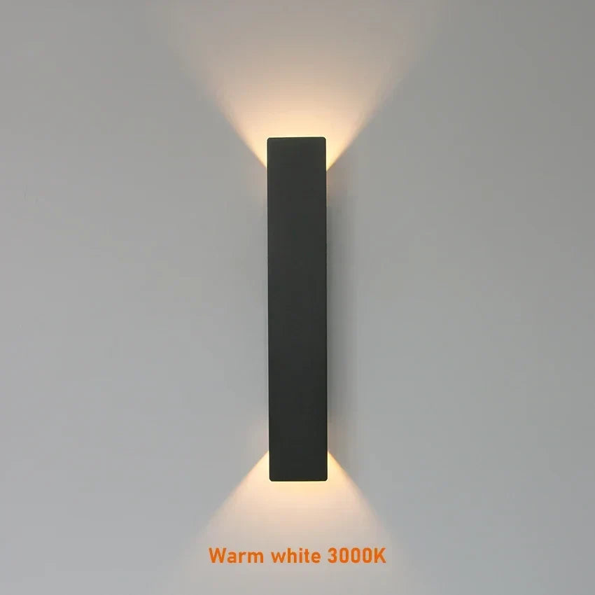 Modern Outdoor Lamp – Up/Down LED Wall Light, Waterproof, Vertical Design