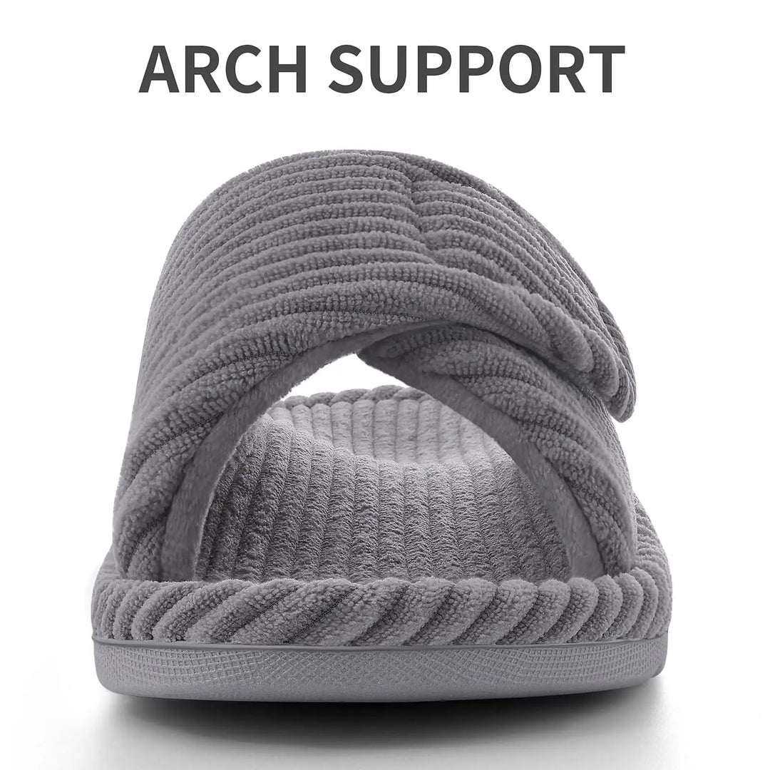 Orthopedic Corduroy Slippers with Arch Support