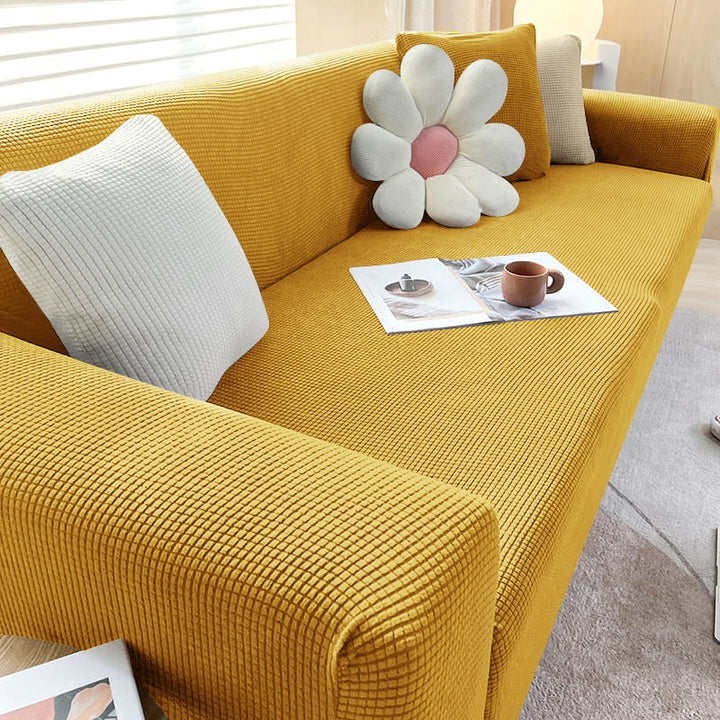 Textured Stretch Sofa Cover Non-Slip Sofa Protector