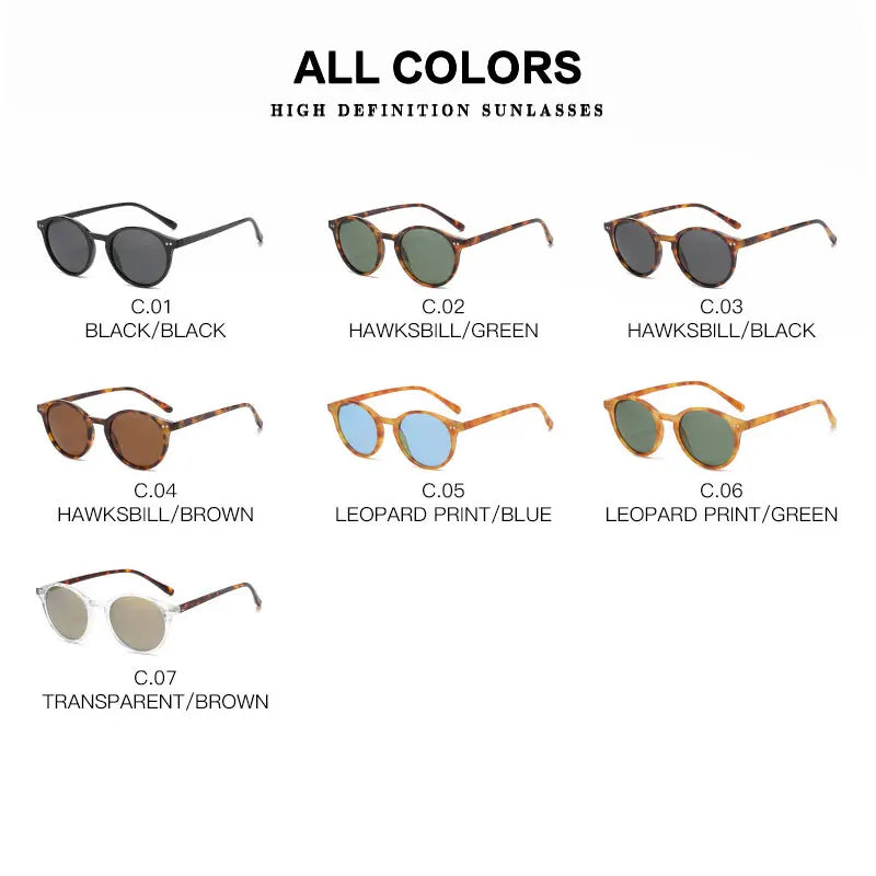 Retro Round Polarised Sunglasses - SunnyStyle