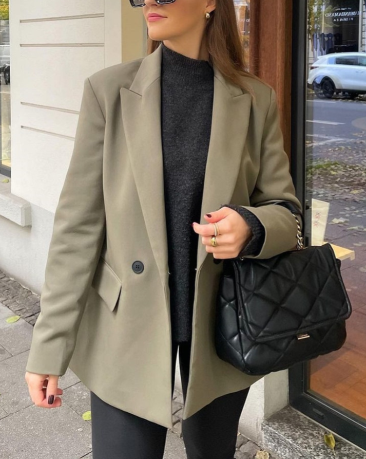 Elegant Double-Breasted Blazer for Women