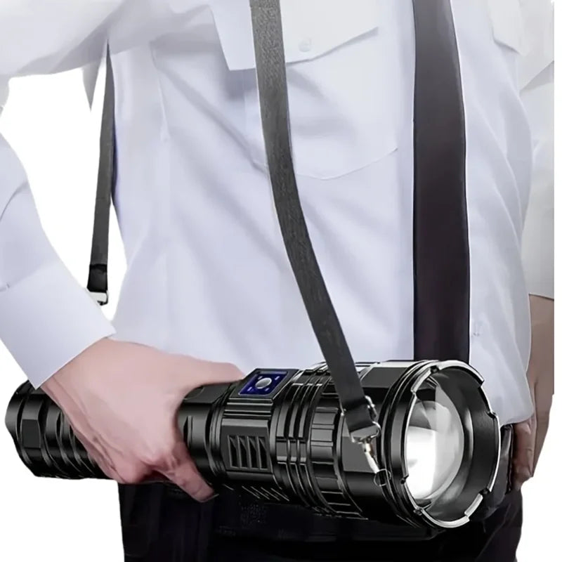 Rechargeable 10000 Lumen LED Flashlight – Striker
