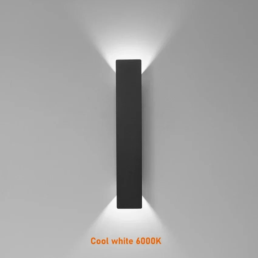 Modern Outdoor Lamp – Up/Down LED Wall Light, Waterproof, Vertical Design