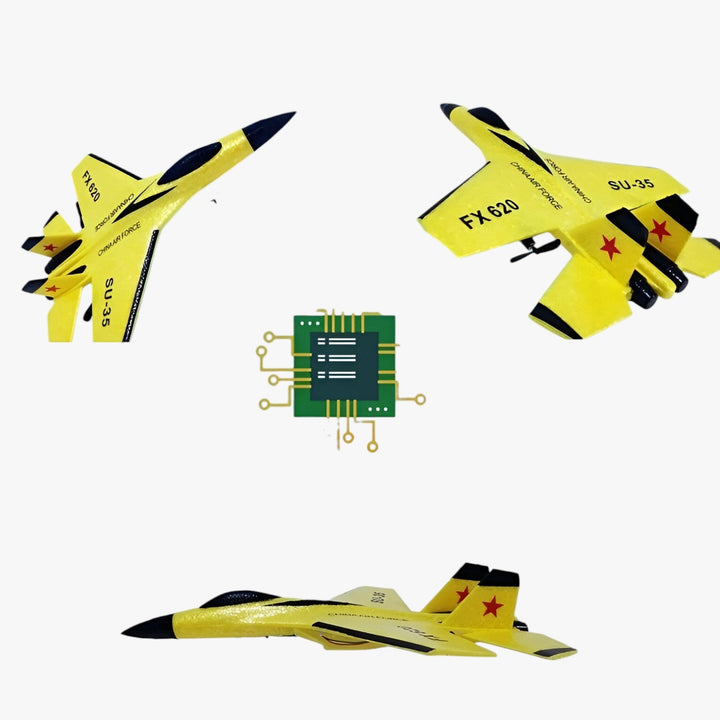 FalconAir LED Glider – RC Airplane with Hover Effect & Remote Control
