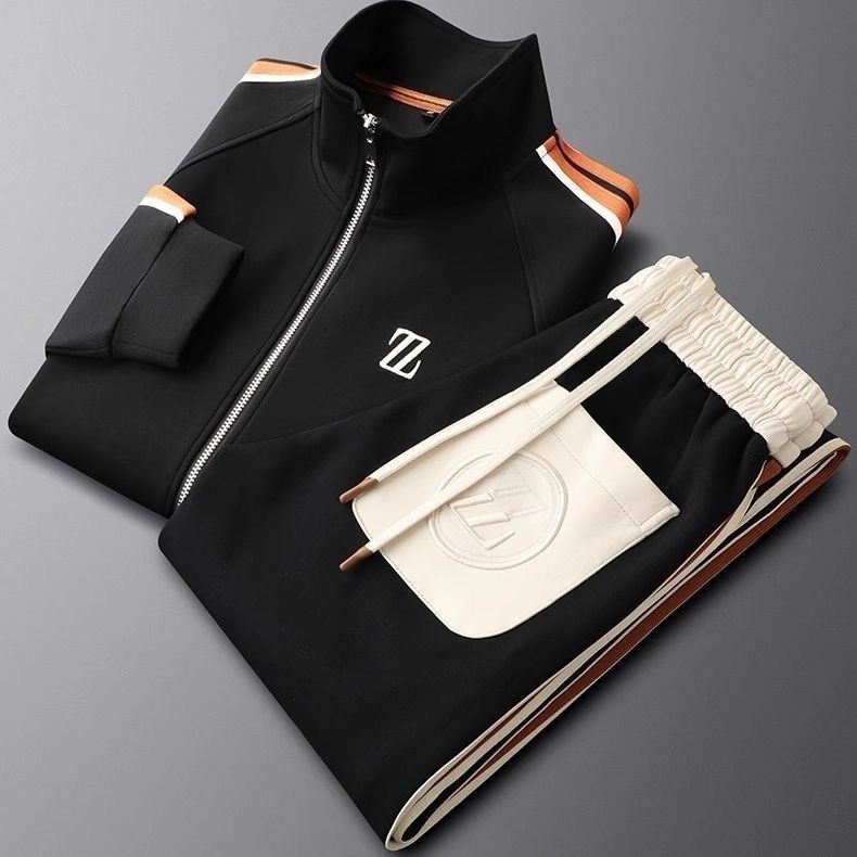 Women's Tracksuit with Leather Details and Adjustable Drawstring Pants