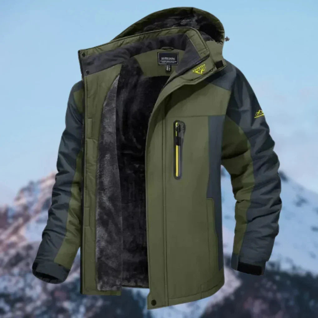 Men's Winter Coat Water-Repellent with Fleece Lining