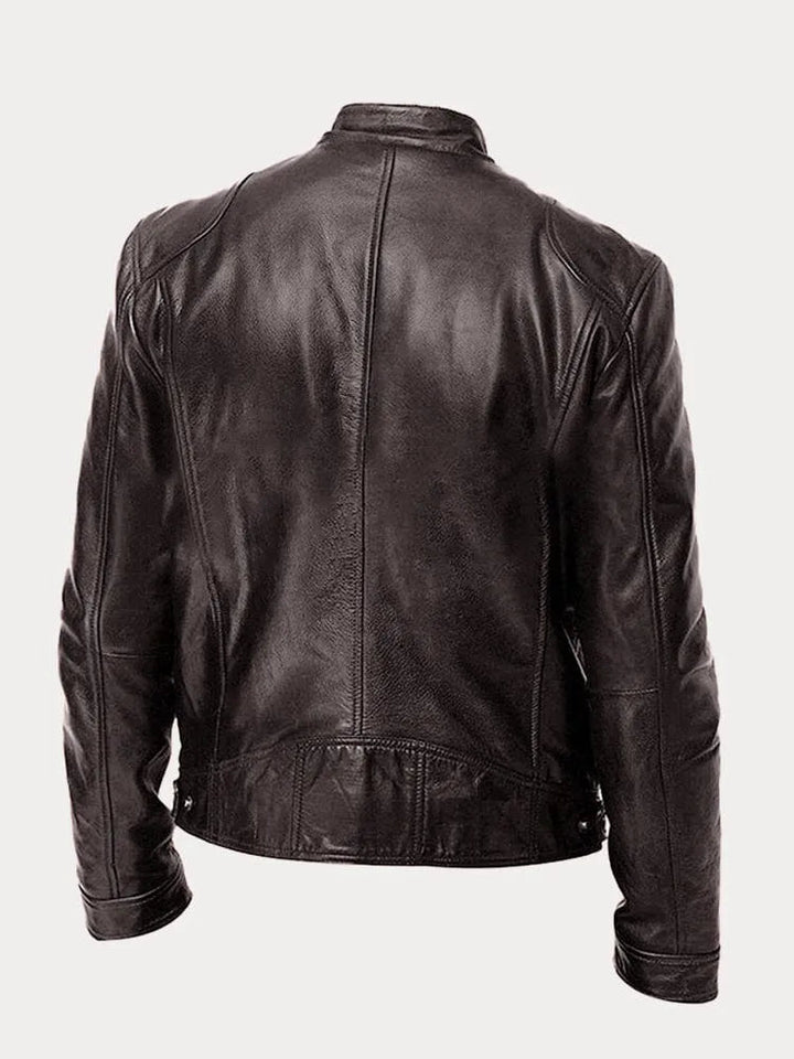 Joren™ | Timeless Leather Jacket with Zip