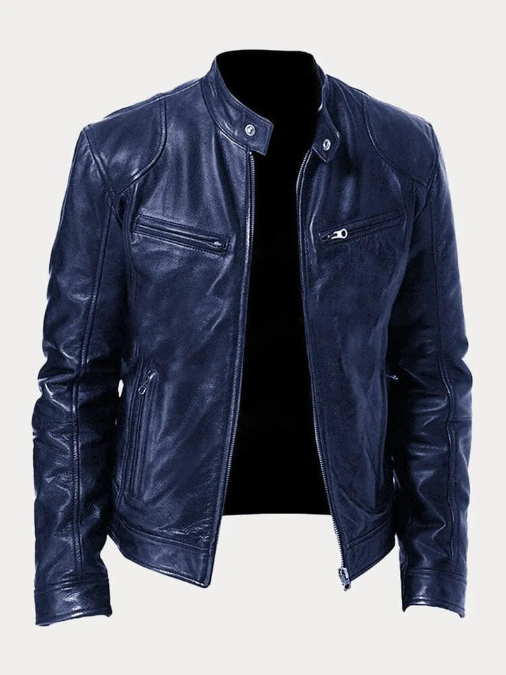 Joren™ | Timeless Leather Jacket with Zip