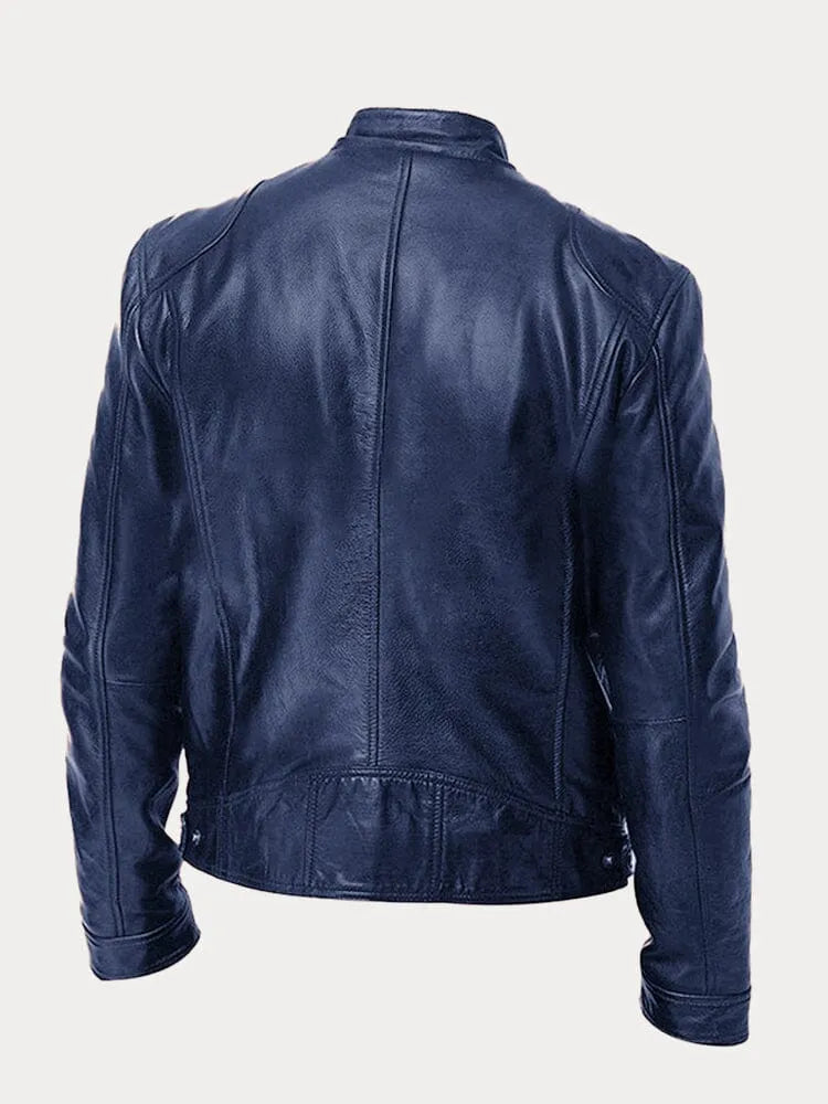 Joren™ | Timeless Leather Jacket with Zip