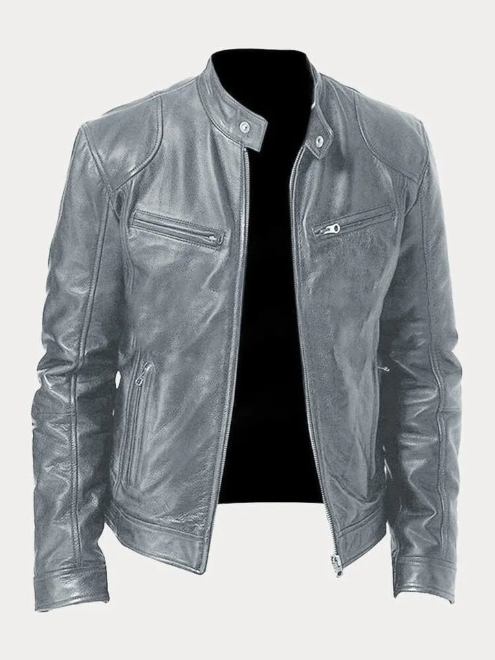 Joren™ | Timeless Leather Jacket with Zip