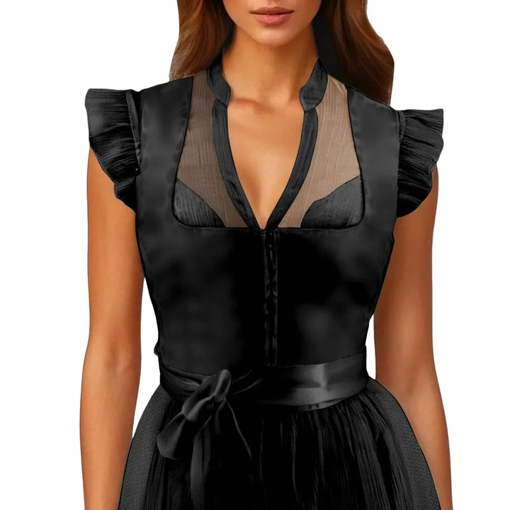 Dirndl Blouse with Ruffle Sleeves – Leni Oktoberfest 2026