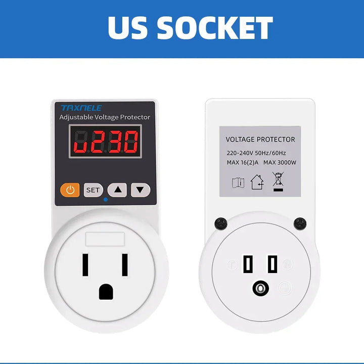 Automatic Voltage Protector Plug with Adjustable Settings – VoltGuard