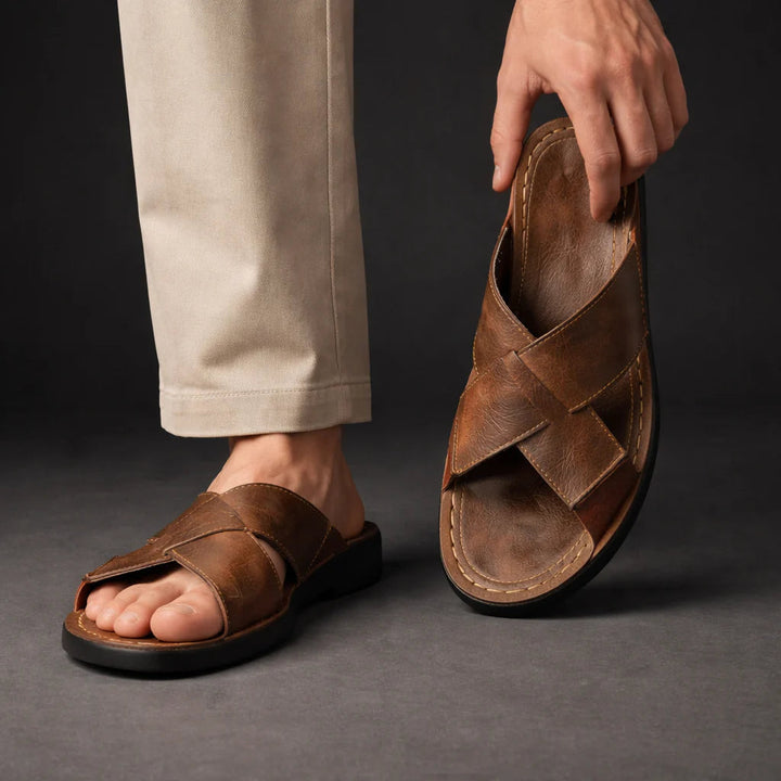 Men's Sandals | Criss-Cross Strap Design & Slip-On Comfort