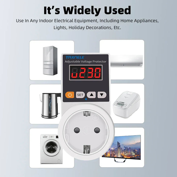 Automatic Voltage Protector Plug with Adjustable Settings – VoltGuard