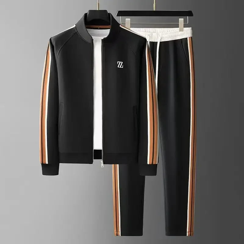 Women's Tracksuit with Leather Details and Adjustable Drawstring Pants