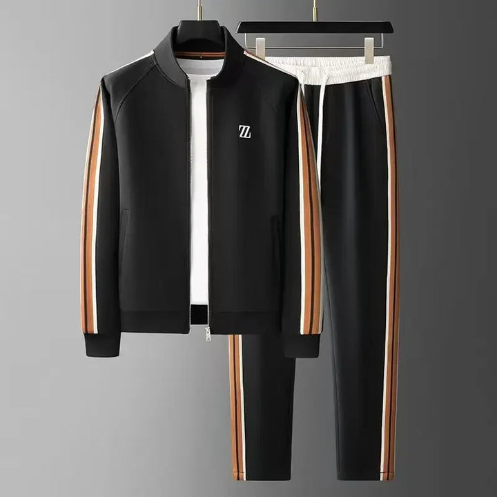 Women's Tracksuit with Leather Details and Adjustable Drawstring Pants
