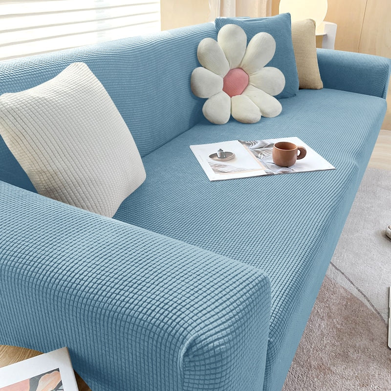 Textured Stretch Sofa Cover Non-Slip Sofa Protector