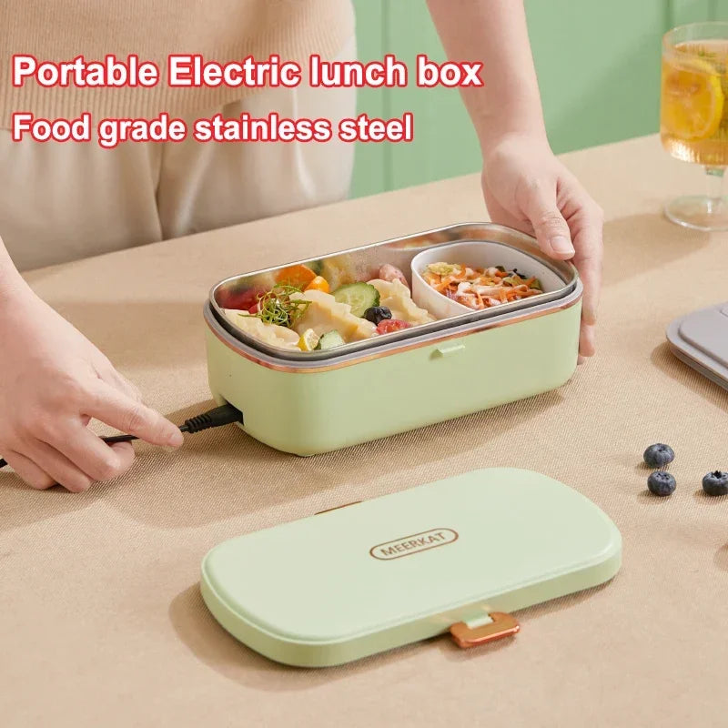 900 ml Portable Electric Lunch Box Food Warmer with Steaming Function – HeatMate