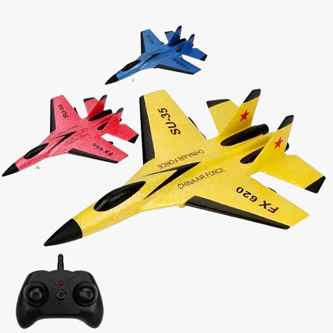 FalconAir LED Glider – RC Airplane with Hover Effect & Remote Control