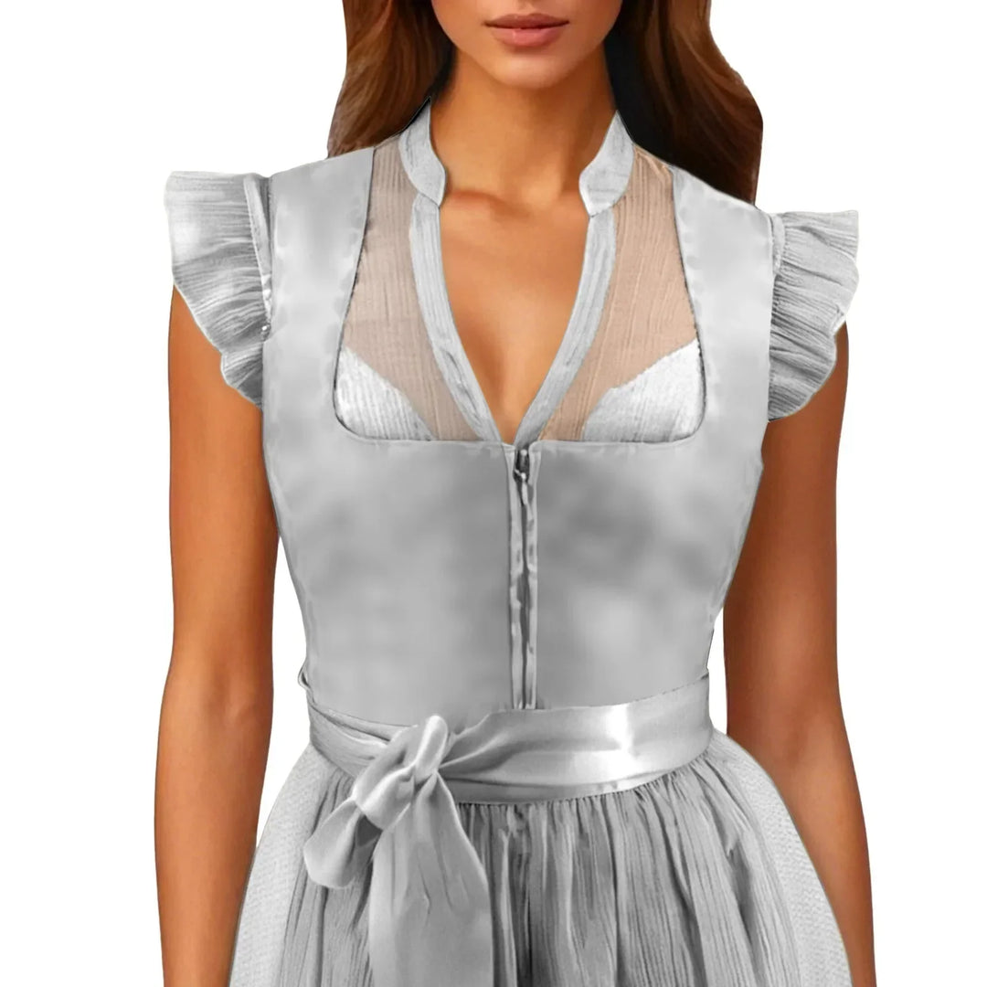 Dirndl Blouse with Ruffle Sleeves – Leni Oktoberfest 2026