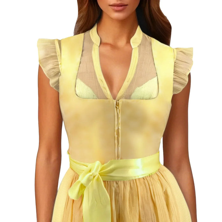 Dirndl Blouse with Ruffle Sleeves – Leni Oktoberfest 2026