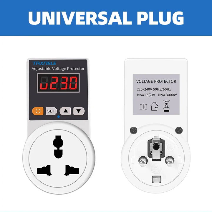 Automatic Voltage Protector Plug with Adjustable Settings – VoltGuard