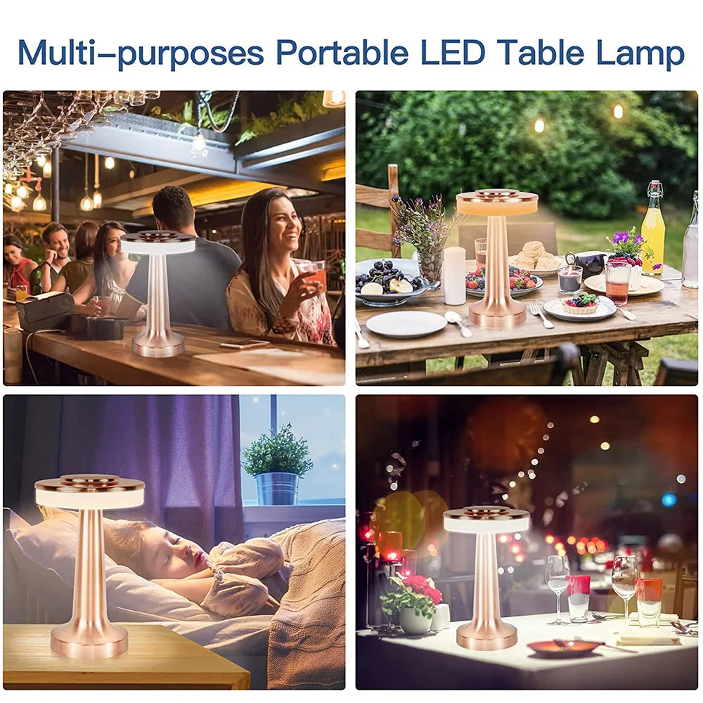 Classic Cordless Portable LED Table Lamp – LumiCrest