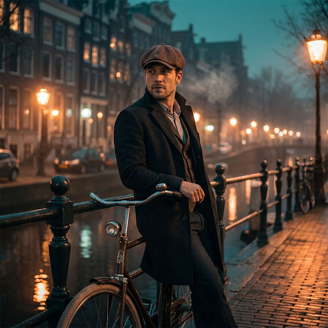Vintage Flat Cap – Classic Retro Newsboy Cap