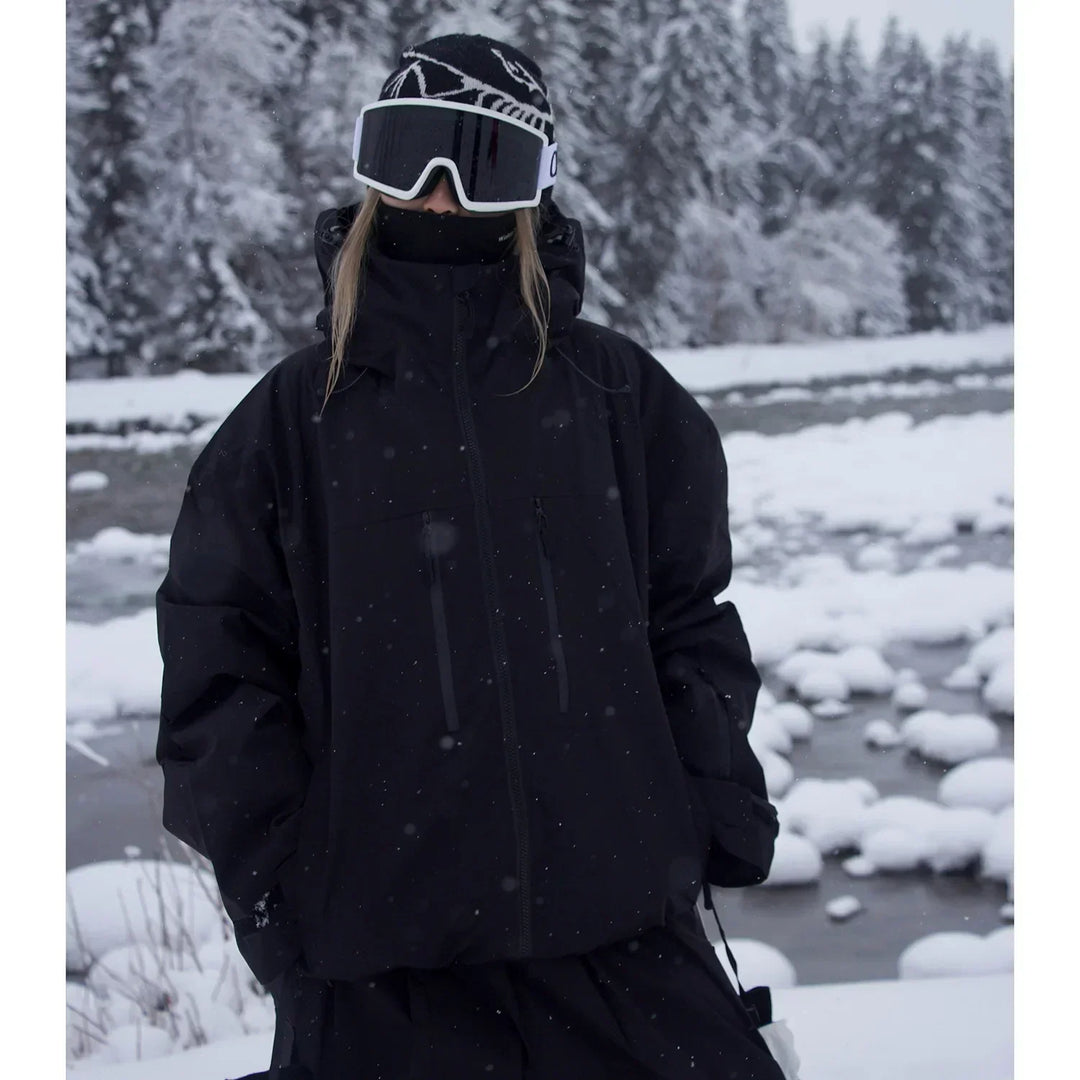 Unisex Hooded Ski Jacket for Skiing, Snowboarding and Outdoor Wear