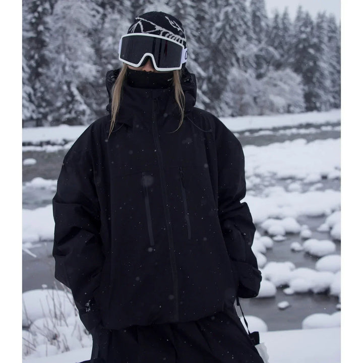 Unisex Hooded Ski Jacket for Skiing, Snowboarding and Outdoor Wear