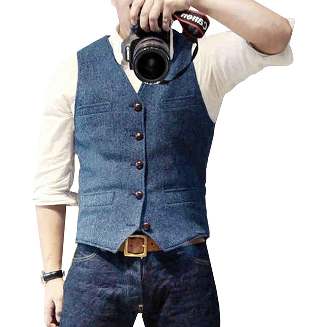 Stylish Denim Vest for Men - Mason