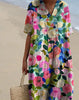 Spring-Like Colorful Floral Comfy Dress