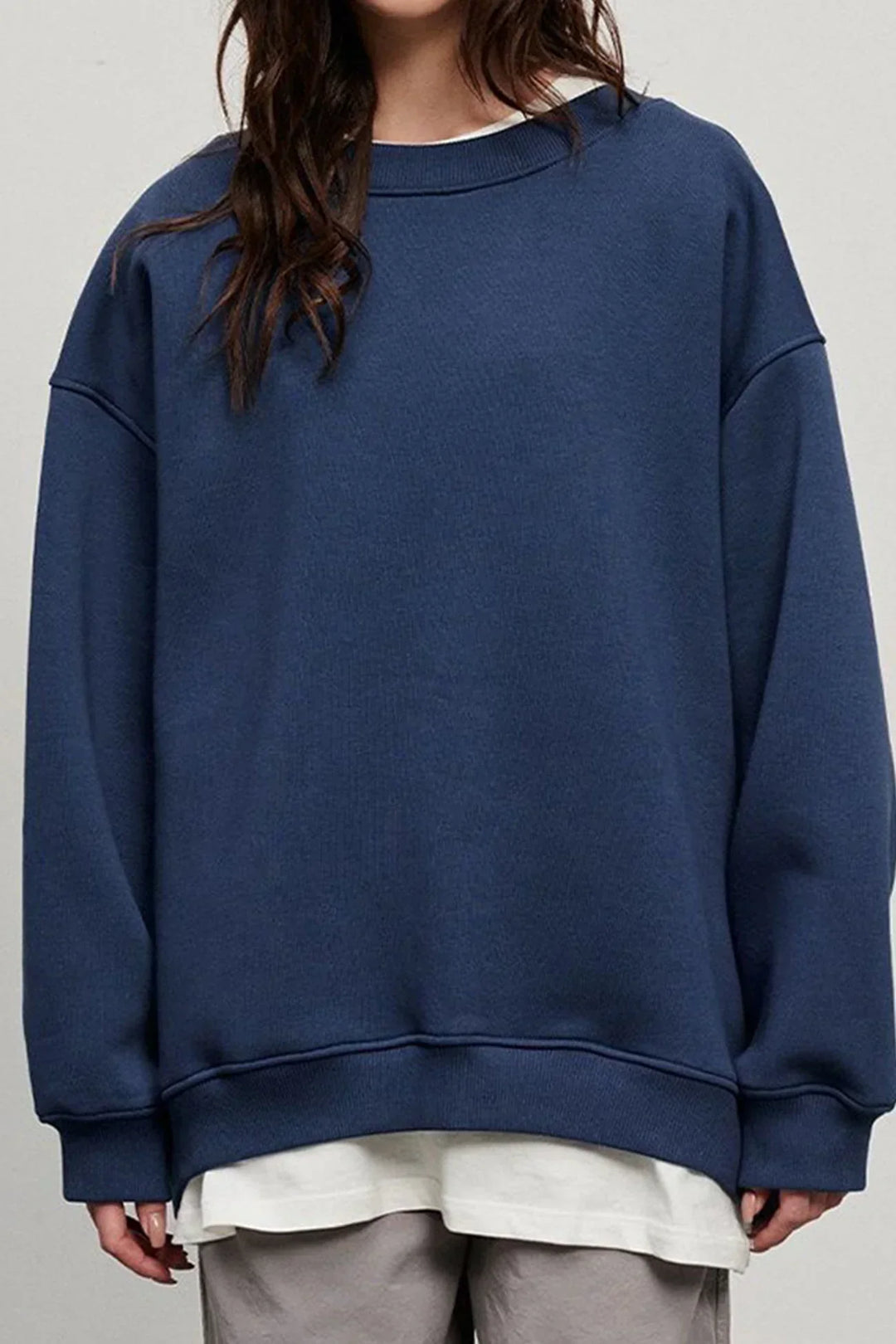 Women's Oversized Sweatshirt – Cotton, Casual Crew Neck for Comfortable Everyday Outfits