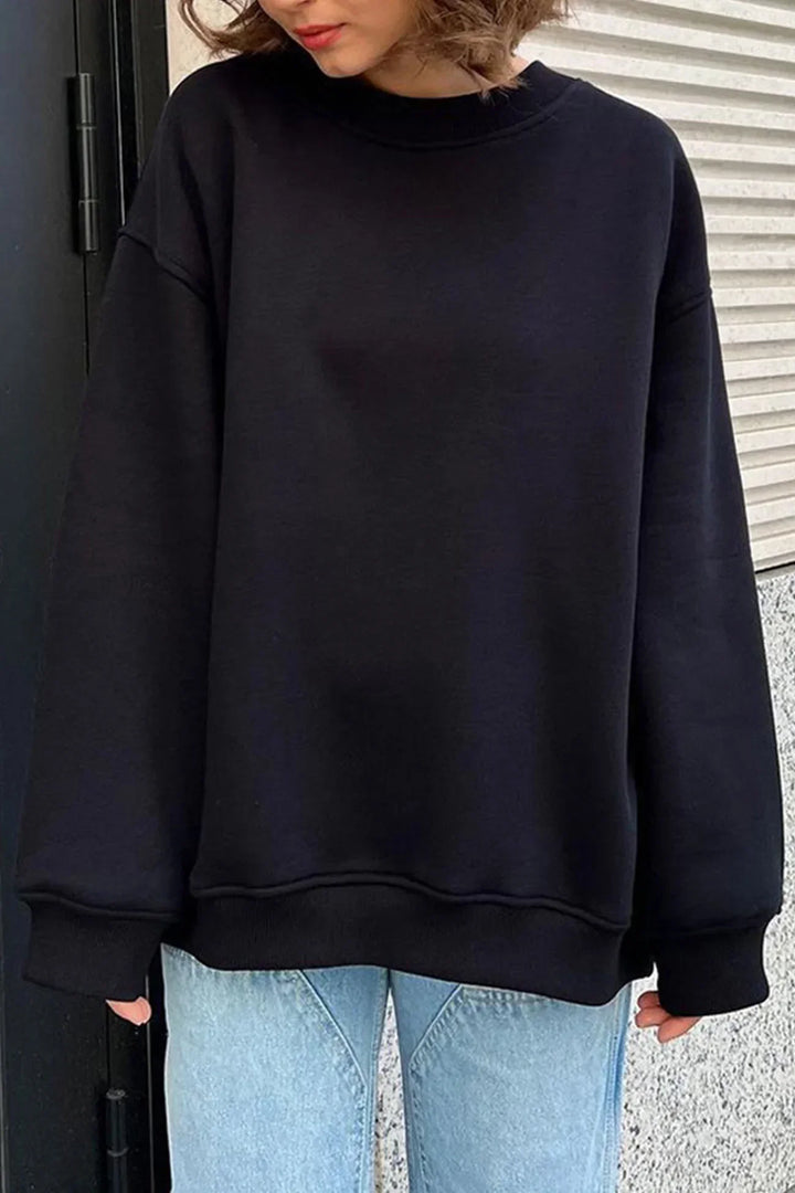 Women's Oversized Sweatshirt – Cotton, Casual Crew Neck for Comfortable Everyday Outfits