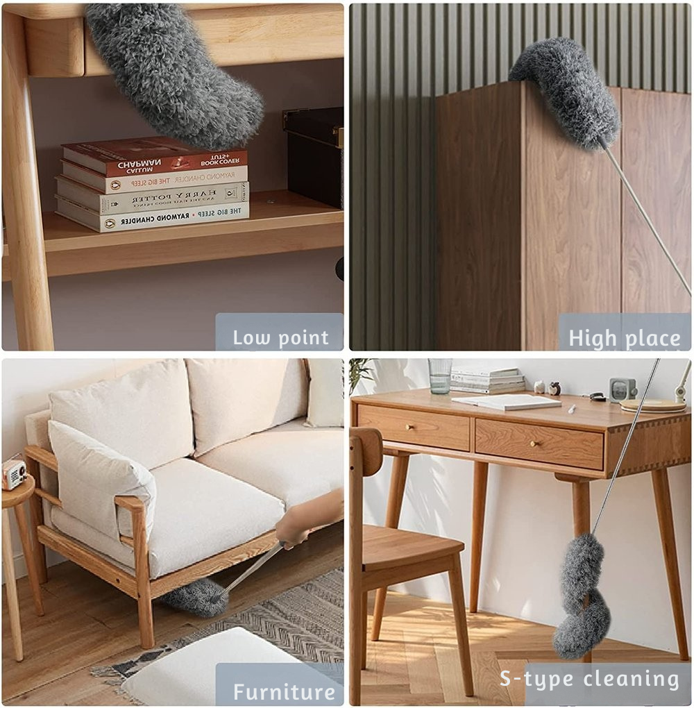 Extendable Microfibre Duster | Extra-Long Reach | Flexible Head | Washable