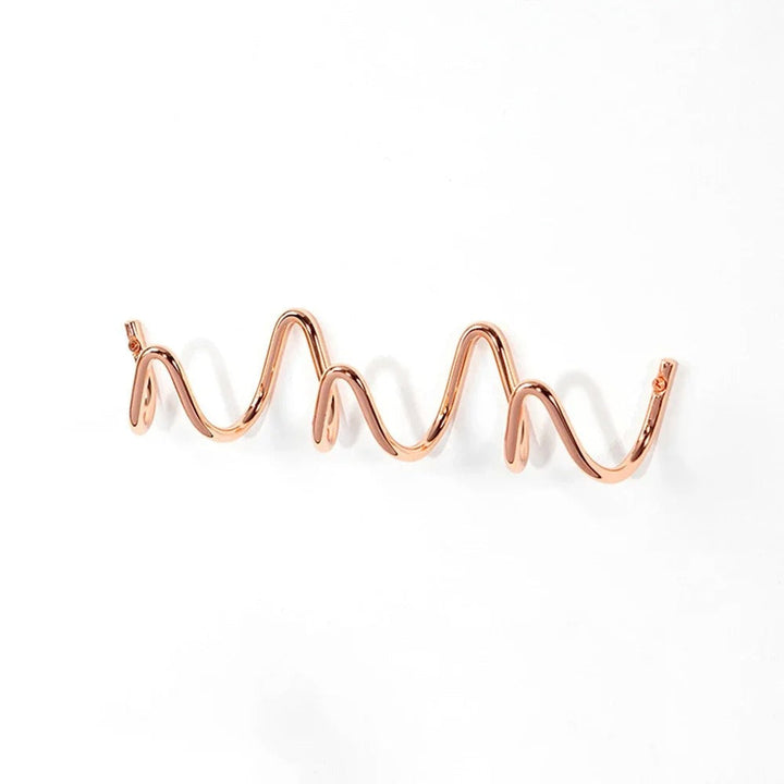 Wrought Iron Wall Coat Rack Wave Design for Hallway, Bedroom and Bathroom
