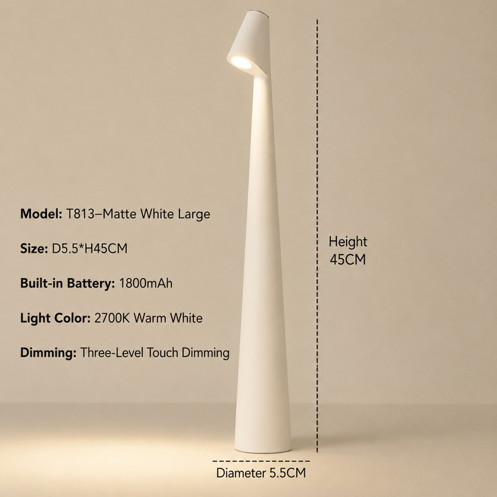 Cordless Designer LED Table Lamp with 3-Level Touch Dimming