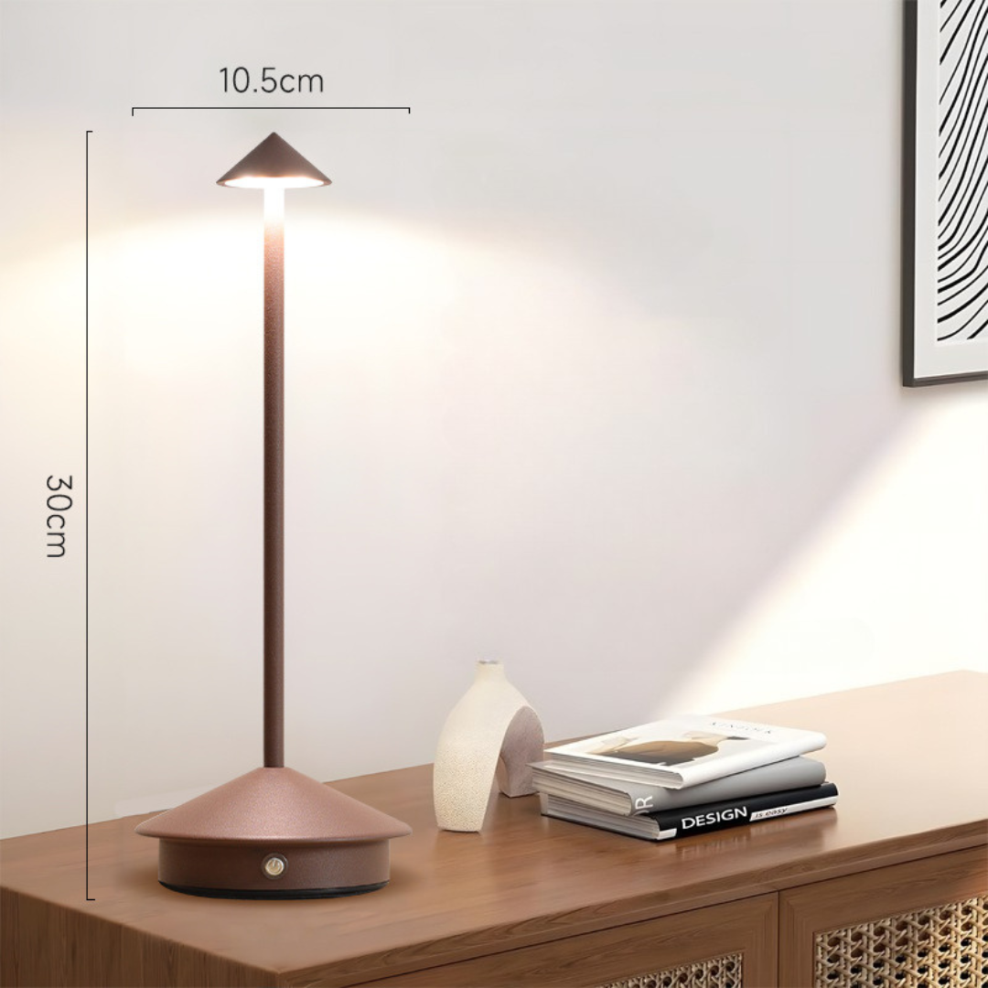 Cordless Table Lamp with Touch Dimmer and USB Charging